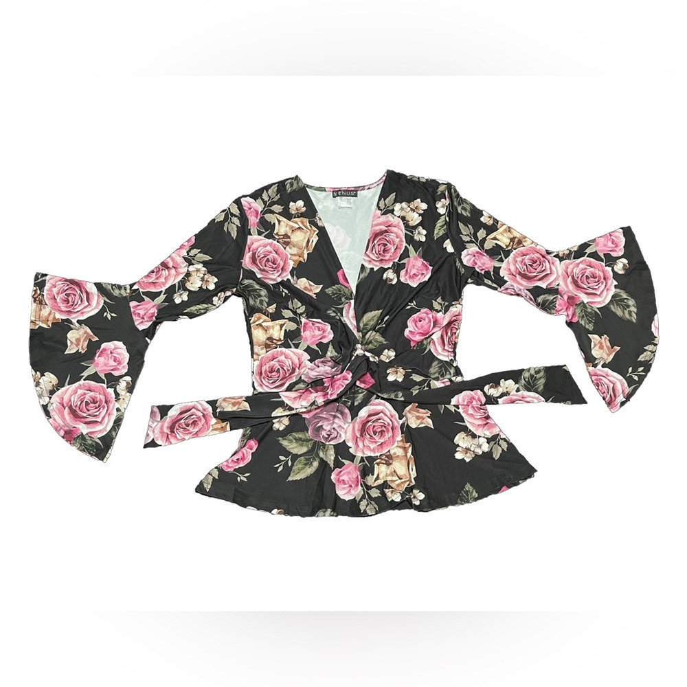 Venus 3/4 Bell Sleeve Floral Blouse